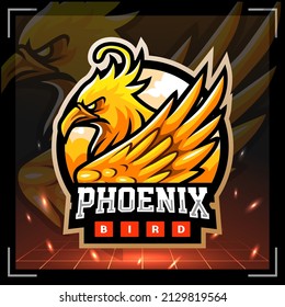 Phoenix mascot. esport logo badge