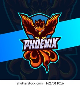 phoenix mascot esport logo design