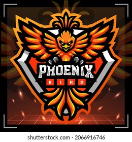 Phoenix mascot. esport logo design