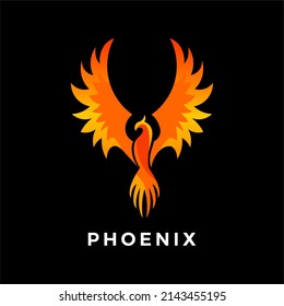 Phoenix Mascot Fire Bird Logo On Stock Vector (Royalty Free) 2143455195 ...