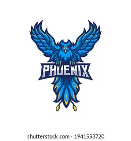 phoenix mascot logo design vector illustration 