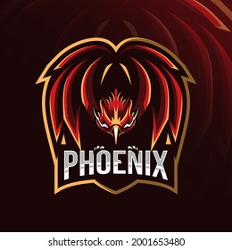 Phoenix mascot logo template design