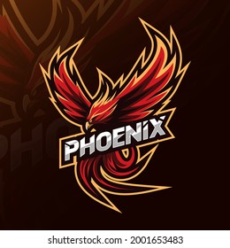 Phoenix mascot logo template design