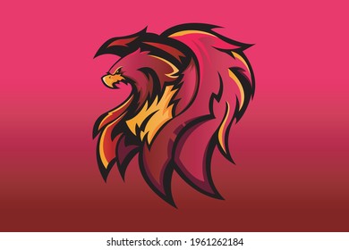 PHOENIX MASCOT LOGO VECTOR ILLUSTRATION