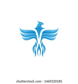 phoenix modern logo design vector