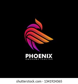 Phoenix Multicolored Concept illustration vector Design template. Suitable for Creative Industry, Multimedia, entertainment, Educations, Shop, and any related business