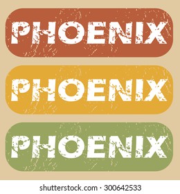 Phoenix on colored background