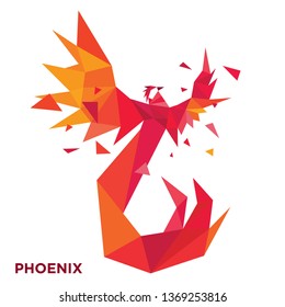 Phoenix polygonal design used for logo