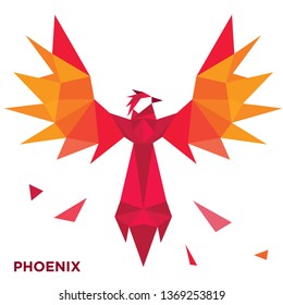 Phoenix polygonal design used for logo