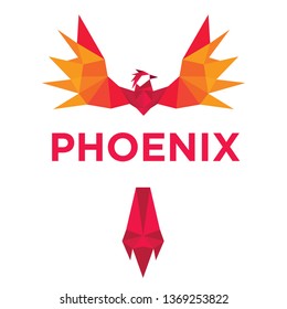 Phoenix polygonal design used for logo