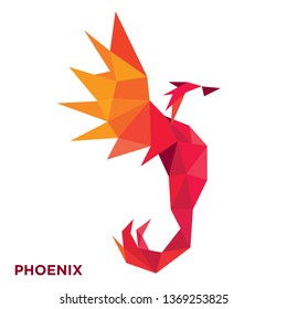 Phoenix polygonal design used for logo