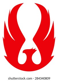 Phoenix raised wings emblem
