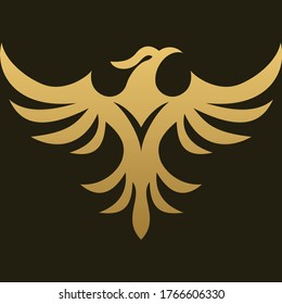 Phoenix Raising Up Vector Logo