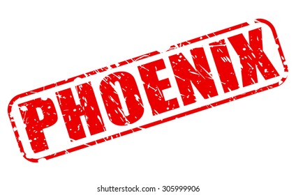 PHOENIX red stamp text on white