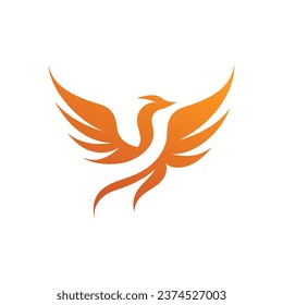 Phoenix Rings Wings Logo. Falcon Eagle Hawk Vogel Logo Symbol. Vektorgrafik