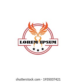 Phoenix rose Wings Logo design