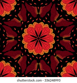 Phoenix seamless pattern.