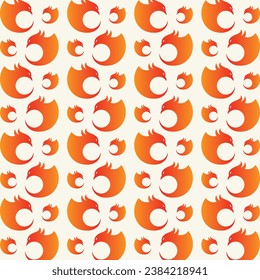 Phoenix seamless pattern trendy design creative vector background