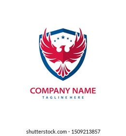phoenix security logo vector template