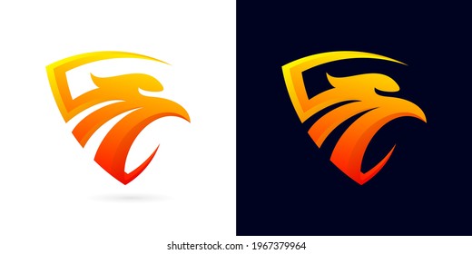 phoenix shield logo vector symbol