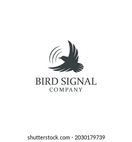 phoenix signal, sound healing, energy healing, shamanic healing, bird, fly. logo design illustration