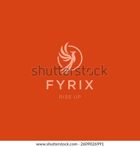 Phoenix Silhouette Logo – A phoenix in silhouette form, symbolizing rebirth and power.