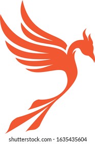 Phoenix Silhouette Logo Illustration Concept