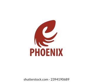 Phoenix silhouette logo vector design