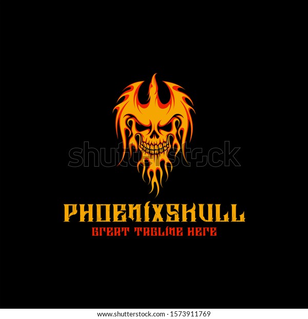 Phoenix\
Skull Logo Great for any related Company\
theme.\
