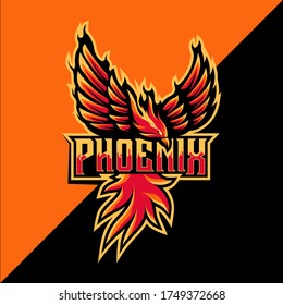 Phoenix sport mascot logo design