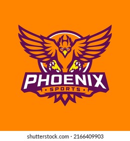 Phoenix sport mascot logo design