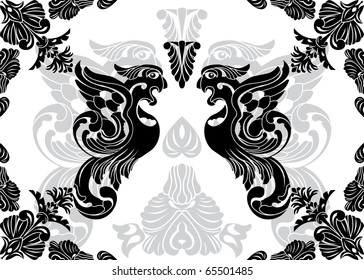 Phoenix stencil and decorative framework