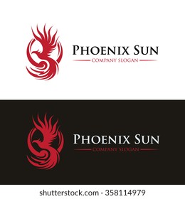 Phoenix Sun Logo Template