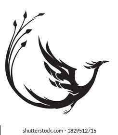 Phoenix Symbol, Side View Silhouette