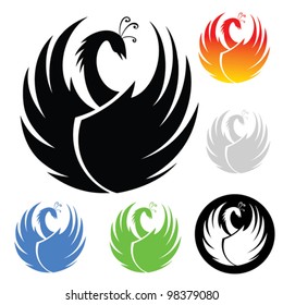 Phoenix Symbol Vector Stock Vector (Royalty Free) 98379080