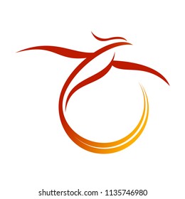 Phoenix Tail Swoosh Symbol Design