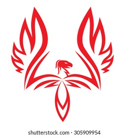 Phoenix tattoo vector