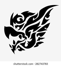 Wolf Head Logo Sketch Tribal Tattoo Stock Vector (royalty Free) 2081990707