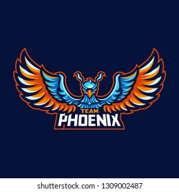 Phoenix Team -Mascot & E-sport Logo - All elements on this template are editable with vector software