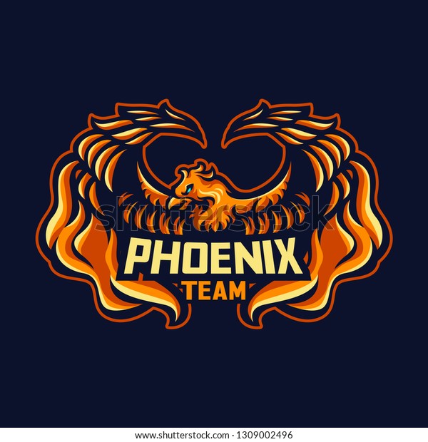 Phoenix Team Mascot Esport Logo All Stock Vector (Royalty Free) 1309002496