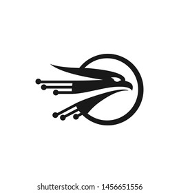 phoenix and technology logo template