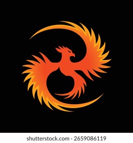 vetor phoenix logotipo moderno abstrato