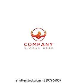 Phoenix vector art logo design Logo