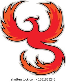 Plantilla de diseño de ilustraciones de iconos vectoriales de Phoenix