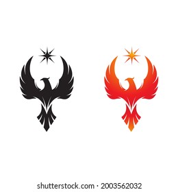 Phoenix vector icon illustration design template