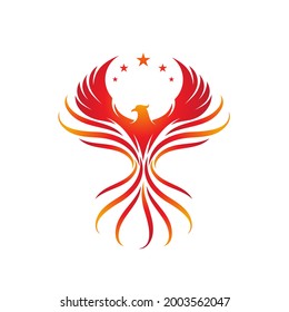 Phoenix vector icon illustration design template