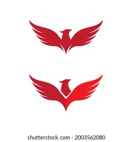 Plantilla de diseño de ilustraciones de iconos vectoriales de Phoenix
