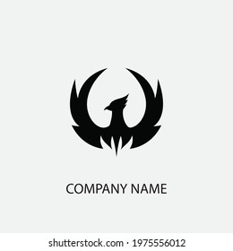 phoenix vector illustration design icon logo template