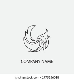 phoenix vector illustration design icon logo template