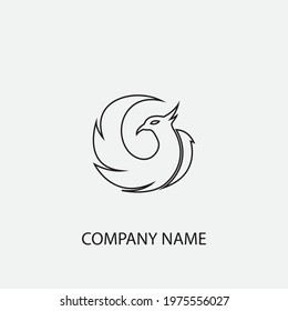 phoenix vector illustration design icon logo template